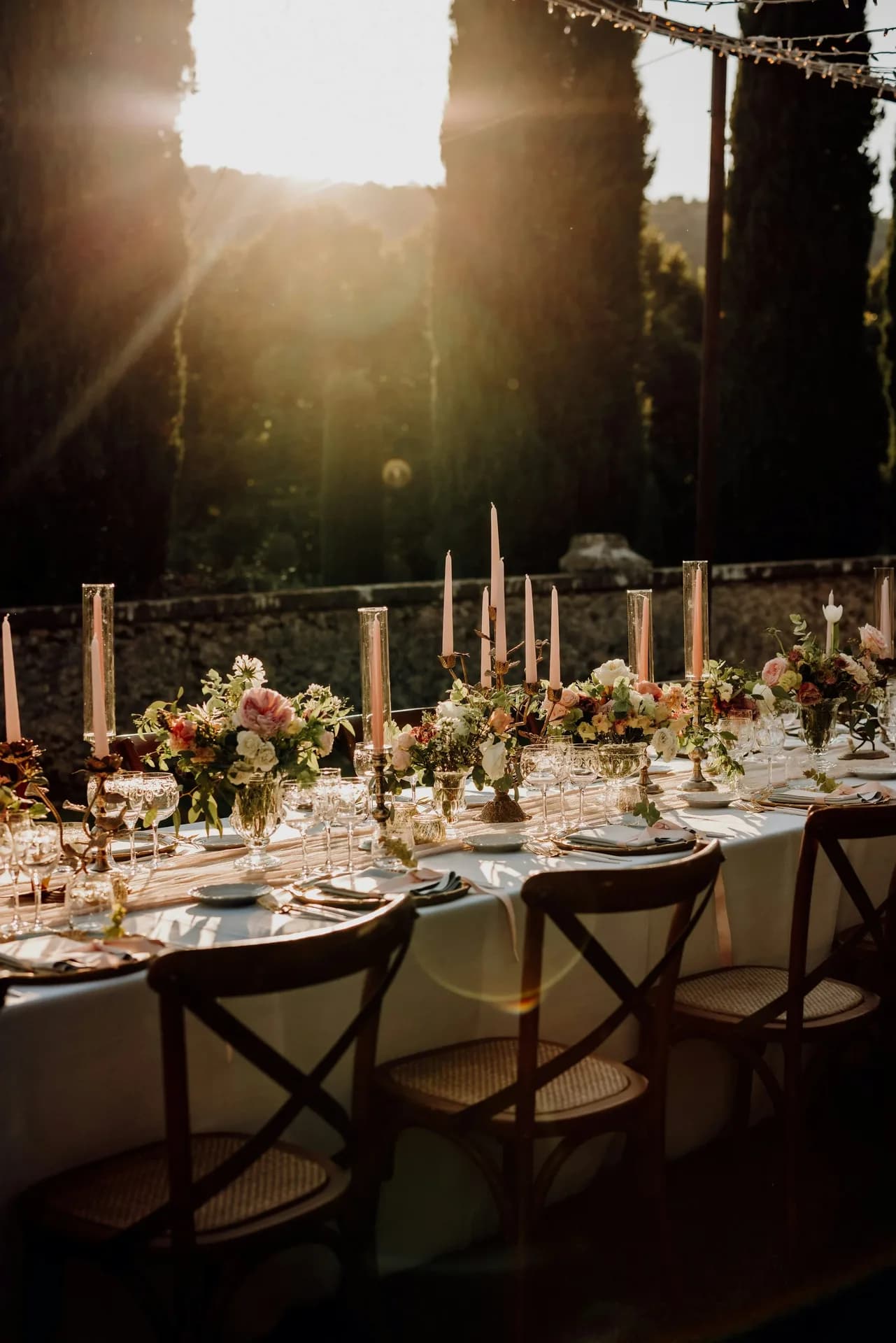 Elegant catering setup