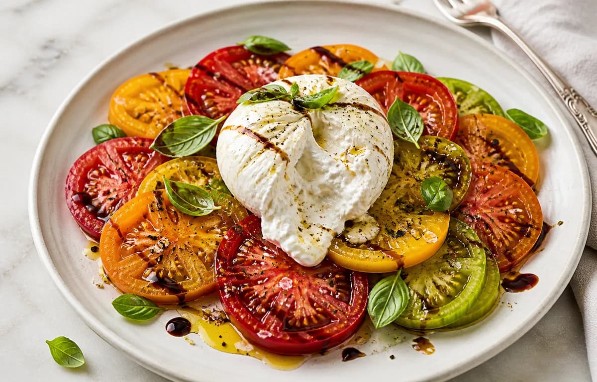 Burrata with Heirloom Tomatoes