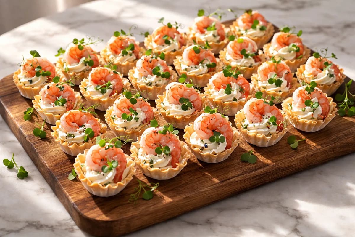 Tartlets with Shrimp & Herbs