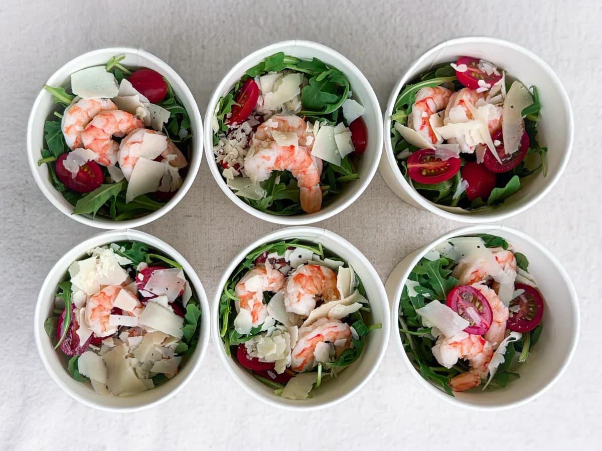 Arugula Salad with Shrimp & Parmesan