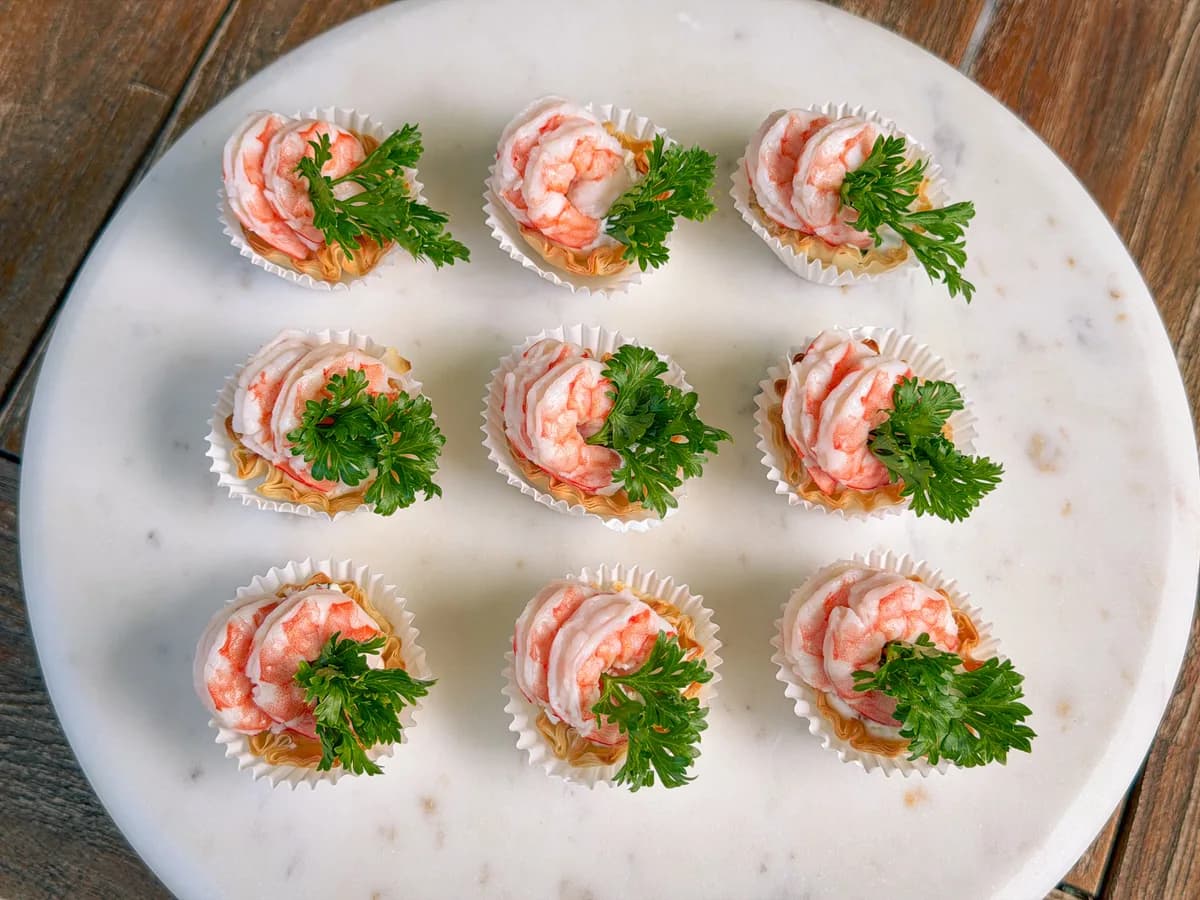 Tartlets with Shrimp & Herbs